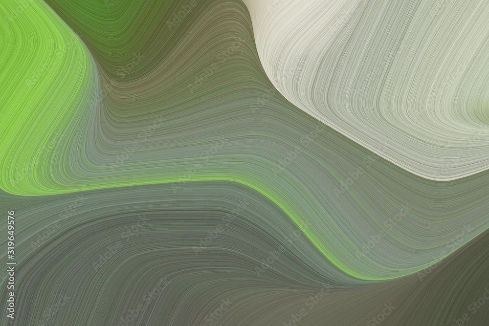 abstract fluid lines and waves design with dim gray, pastel gray and yellow green colors. art for sale. good wallpaper or canvas design