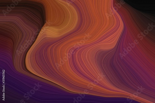 abstract fluid lines and waves and waves wallpaper design with old mauve, very dark pink and coffee colors. art for sale. can be used as texture, background or wallpaper