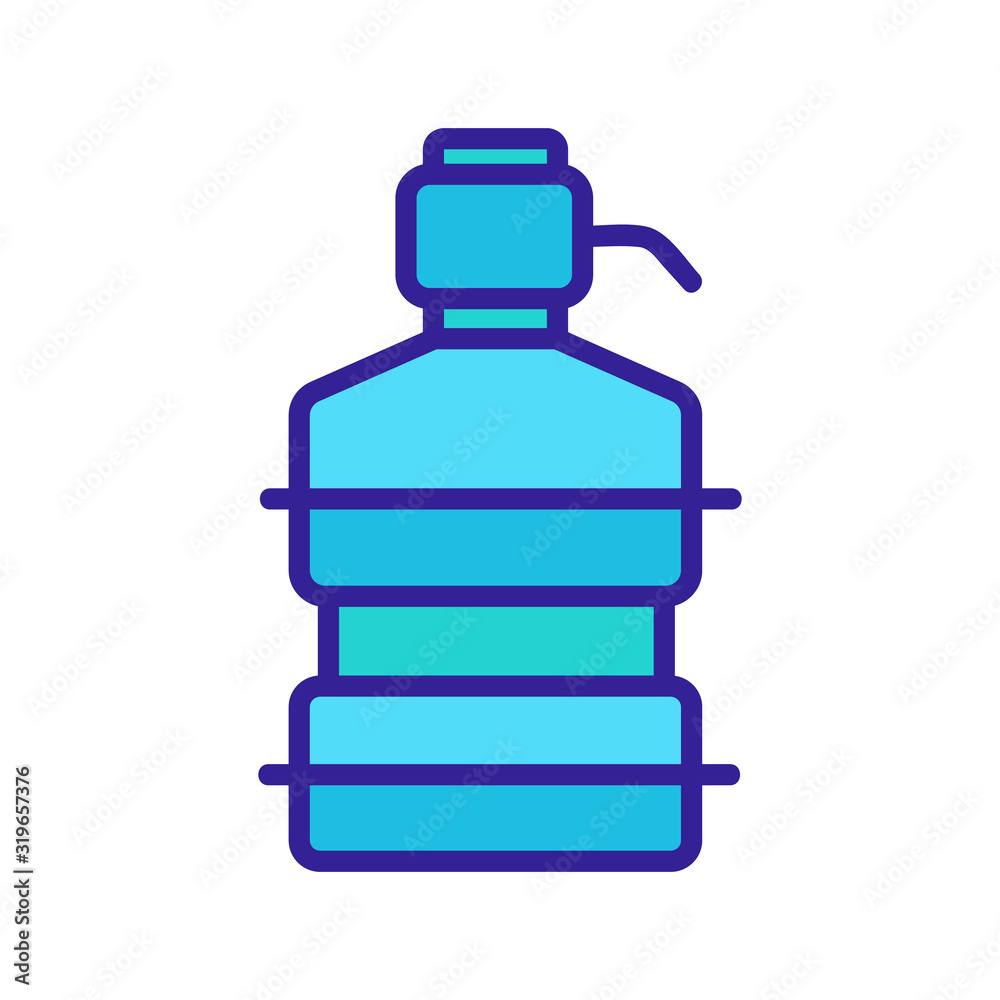 Bottled water is a pure vector icon. Thin line sign. Isolated contour symbol illustration Bottled water is a pure vector icon. Thin line sign. Isolated contour symbol illustration