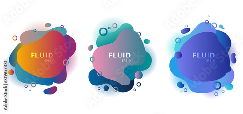 Set of abstract modern flui...