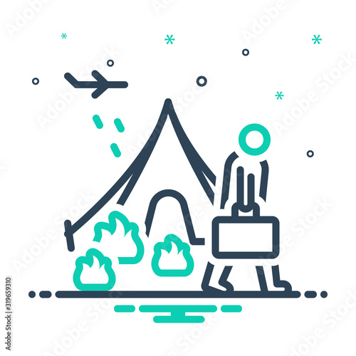 mix icon for refugee
