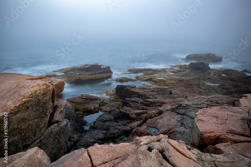 Long exposure shot of Thunder Hole, located on the east coast of Acadia National Park, Maine (USA) © S.Hoss