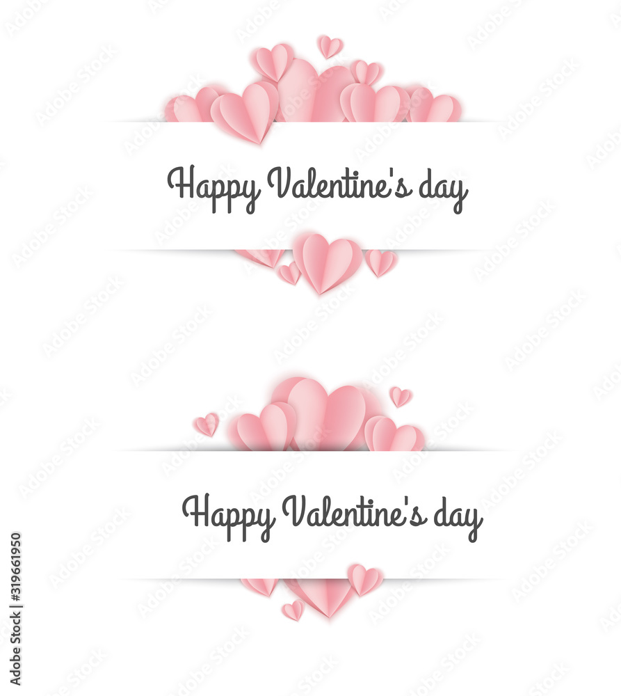 Valentines day background with Paper Heart. Can be used for Wallpaper, flyers, invitation, posters, brochure, banners.