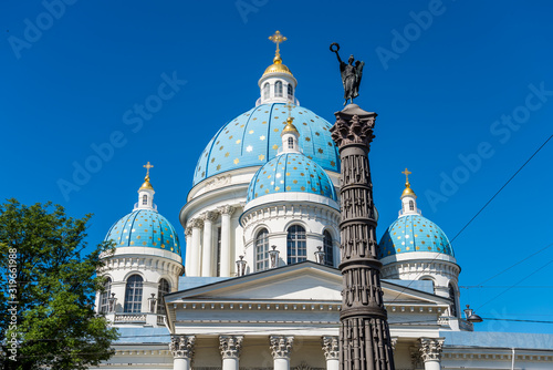 The Trinity Cathedral, or Troitsky Cathedral, in Saint Petersburg, Russia, is a late example of the Empire style, built between 1828 and 1835 to a design by Vasily Stasov.