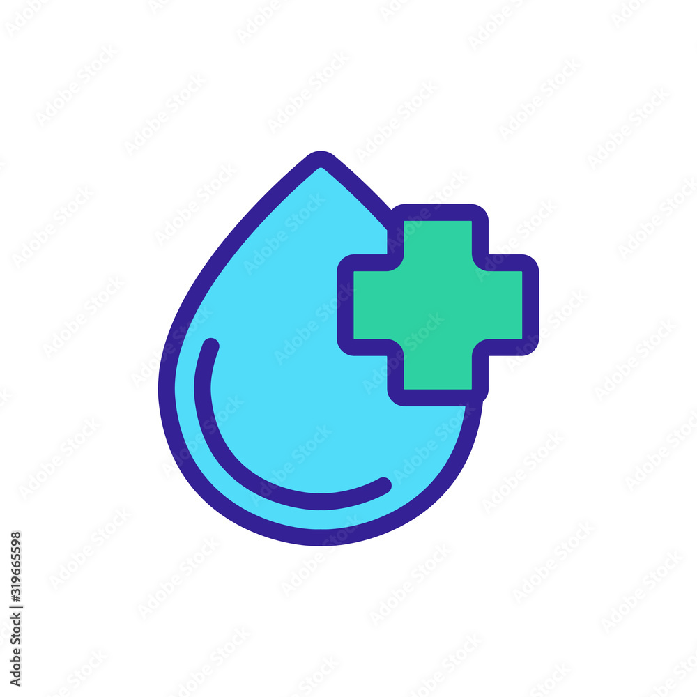 Medical solution icon vector. Thin line sign. Isolated contour symbol illustration Medical solution icon vector. Thin line sign. Isolated contour symbol illustration