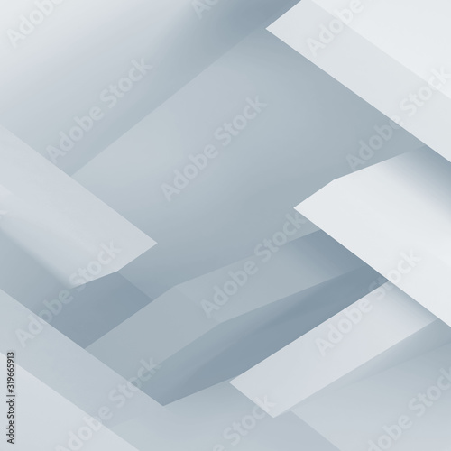 Abstract blue toned digital background, minimal low-poly pattern. 3d