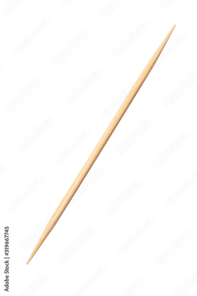 Bamboo toothpick isolated on white background Bamboo toothpick isolated on white background