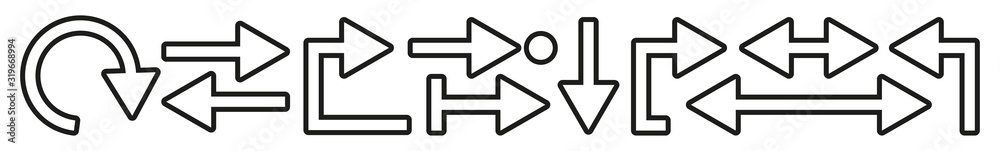 Arrow Icon Line Black | Arrows | Infographic Illustration | Direction Shape Symbol | Pointer Logo | Up Sign | Isolated | Variations Arrow Icon Line Black | Arrows | Infographic Illustration | Direction Shape Symbol | Pointer Logo | Up Sign | Isolated | Variations