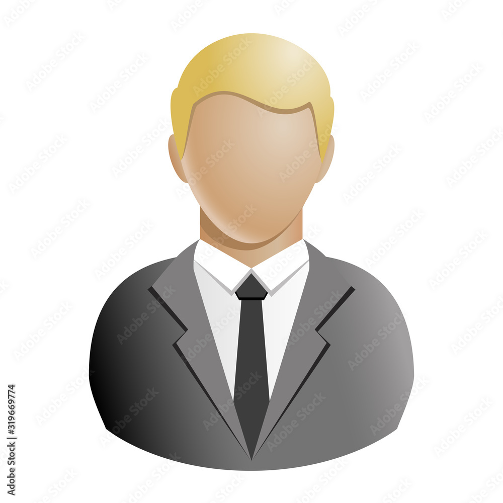 User or member avatar man people icon isolated on white background. Illustration User or member avatar man people icon isolated on white background. Illustration