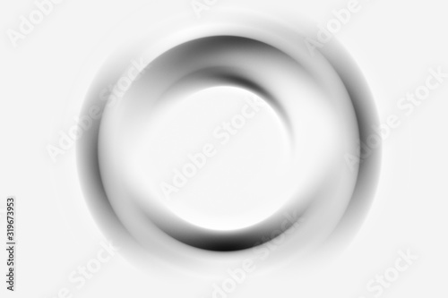 Abstract black and white image of unusual circle