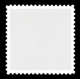 Blank postage stamp - Isolated on Black 