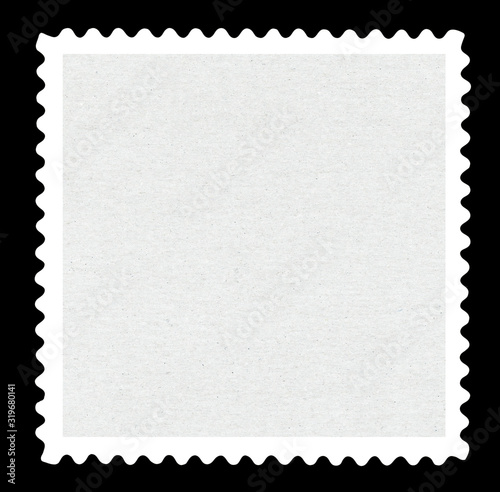 Blank postage stamp - Isolated on Black 