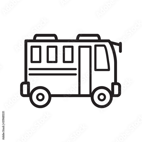 Wallpaper Mural bus icon collection, trendy style Torontodigital.ca