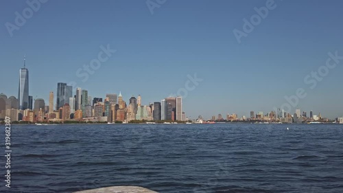 New York city view from Liberty island