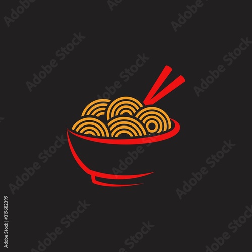Noodles food sign symbol illustration