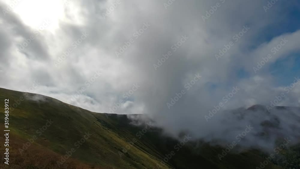 Cloud timelapse in Carpathian mountains Cloud timelapse in Carpathian mountains