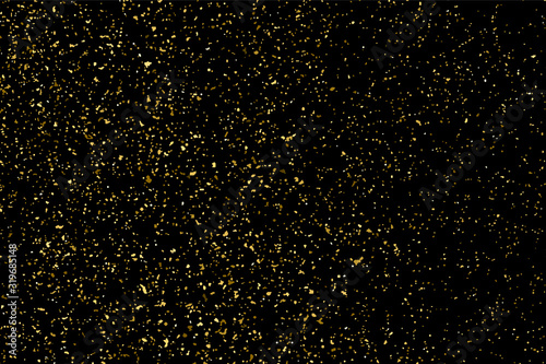 Wallpaper Mural Gold glitter texture isolated on black. Amber particles color. Celebratory background. Golden explosion of confetti. Vector illustration,eps 10. Torontodigital.ca
