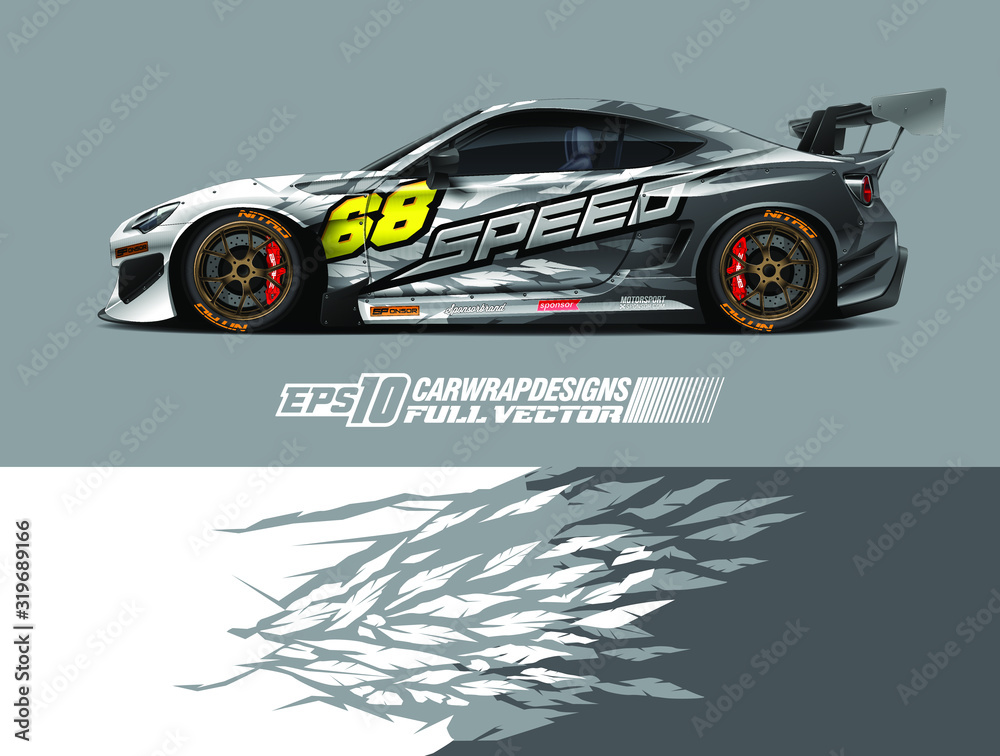 Vehicle graphic livery design vector. Graphic abstract stripe racing ...
