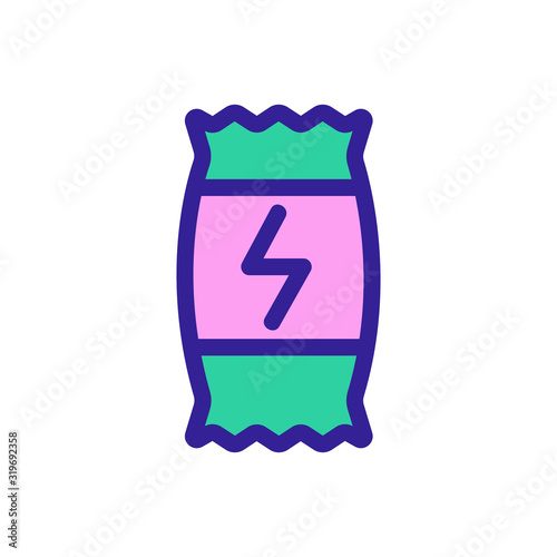 Energy bar icon vector. Thin line sign. Isolated contour symbol illustration