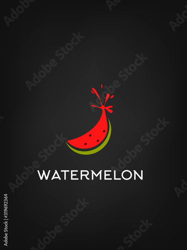 Watermelon berry logo on a black background