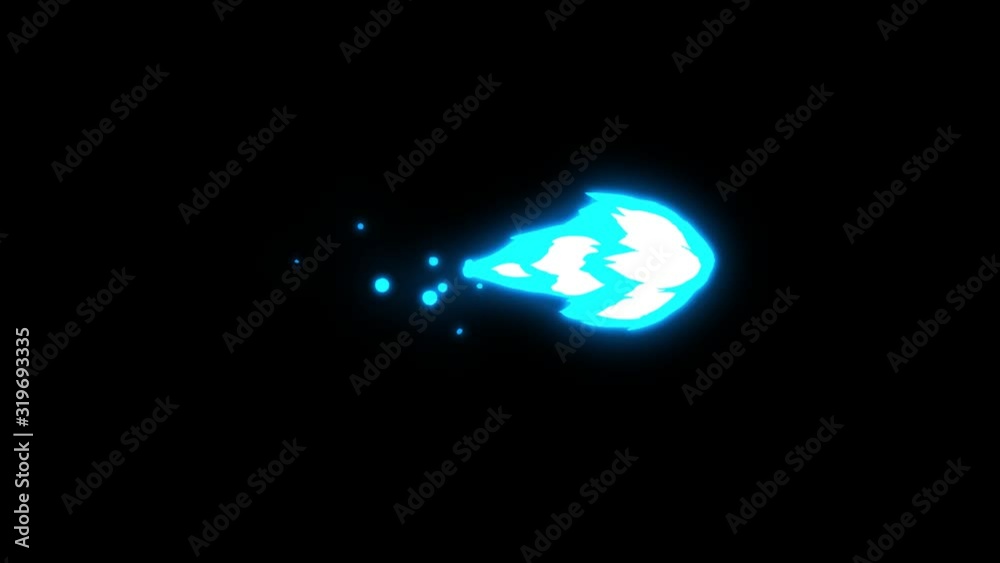 Light energy projectile motion graphics with dark background Light energy projectile motion graphics with dark background