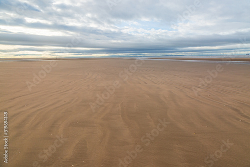 Ripples in the sand  on the vast Beach in Formby  Merseyside