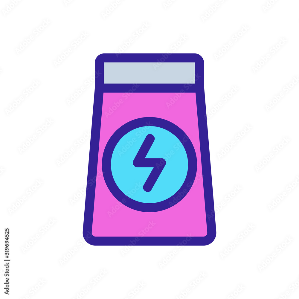Energy food icon vector. Thin line sign. Isolated contour symbol illustration Energy food icon vector. Thin line sign. Isolated contour symbol illustration