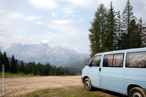 Camper van with a view, Italian alps © Jeanine
