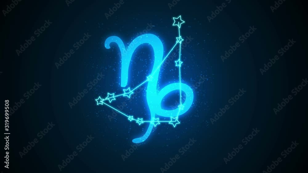 Capricorn zodiac constellation icons signs with galaxy stars background, Astrology symbol horoscope Capricorn zodiac constellation icons signs with galaxy stars background, Astrology symbol horoscope