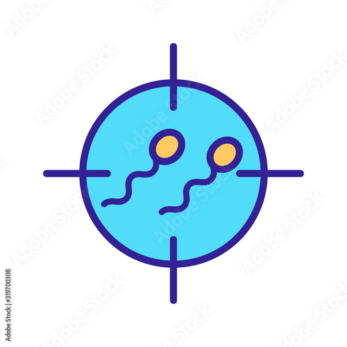 artificial insemination icon vector. Thin line sign. Isolated contour symbol illustration
