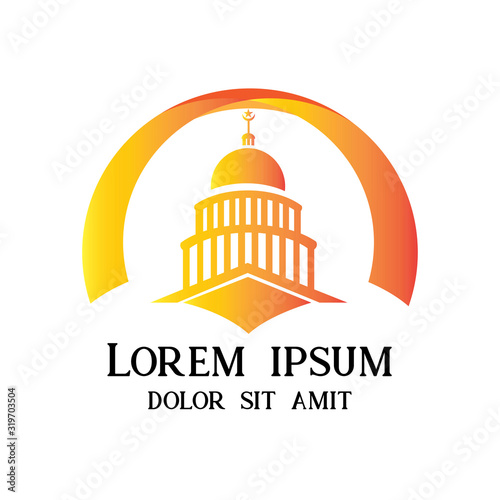capitol logo. icon. vector illustration.