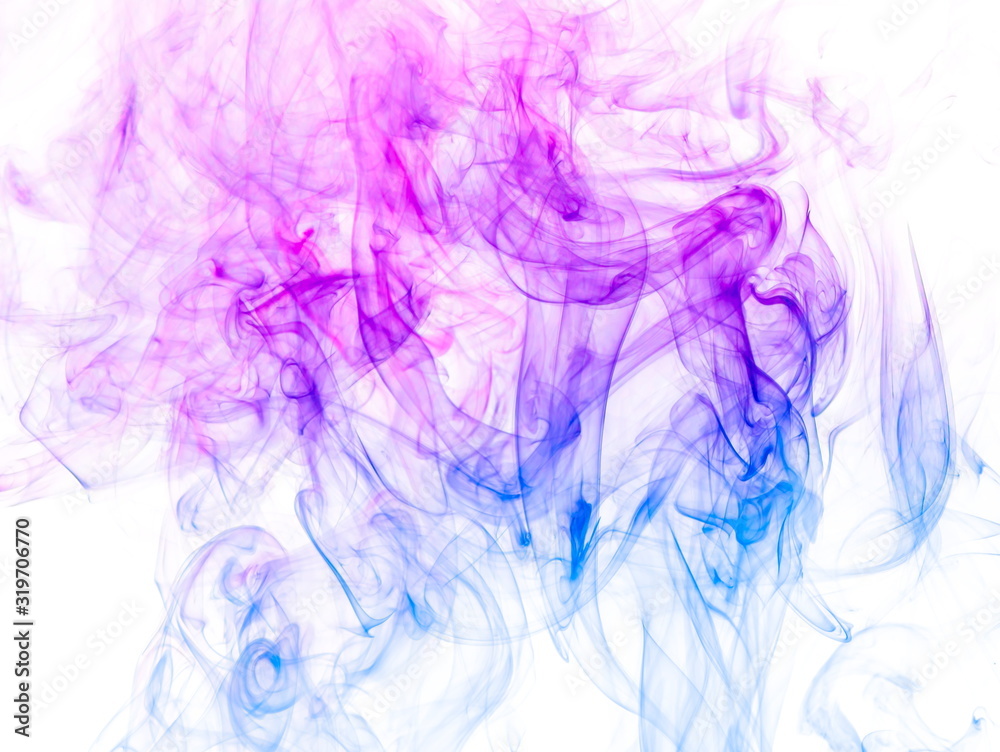 Colored smoke on white background Colored smoke on white background