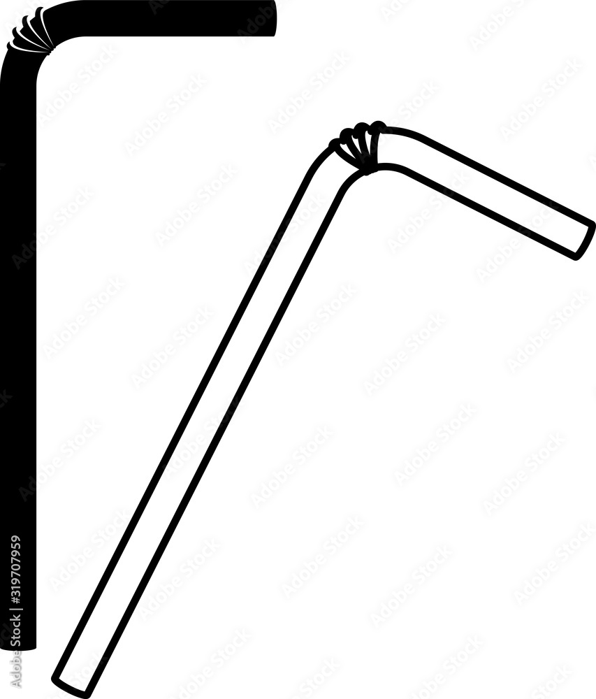 Obraz premium Straw icon, vector