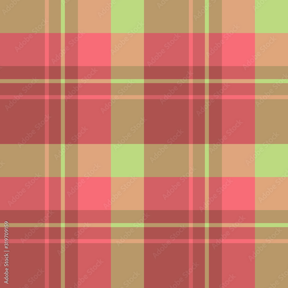 Seamless pattern in stylish dark berry red, beige and light green colors for plaid, fabric, textile, clothes, tablecloth and other things. Vector image. Seamless pattern in stylish dark berry red, beige and light green colors for plaid, fabric, textile, clothes, tablecloth and other things. Vector image.