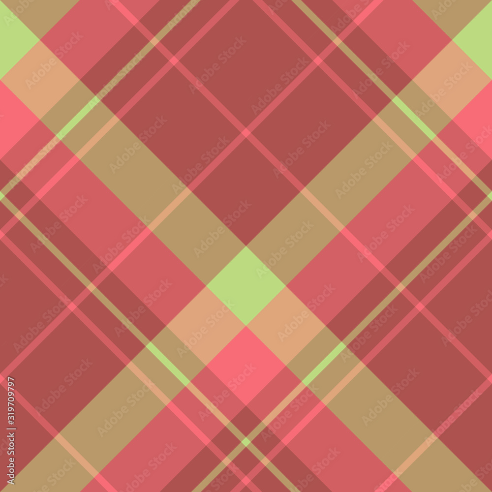Seamless pattern in stylish dark berry red, beige and light green colors for plaid, fabric, textile, clothes, tablecloth and other things. Vector image. 2 Seamless pattern in stylish dark berry red, beige and light green colors for plaid, fabric, textile, clothes, tablecloth and other things. Vector image. 2