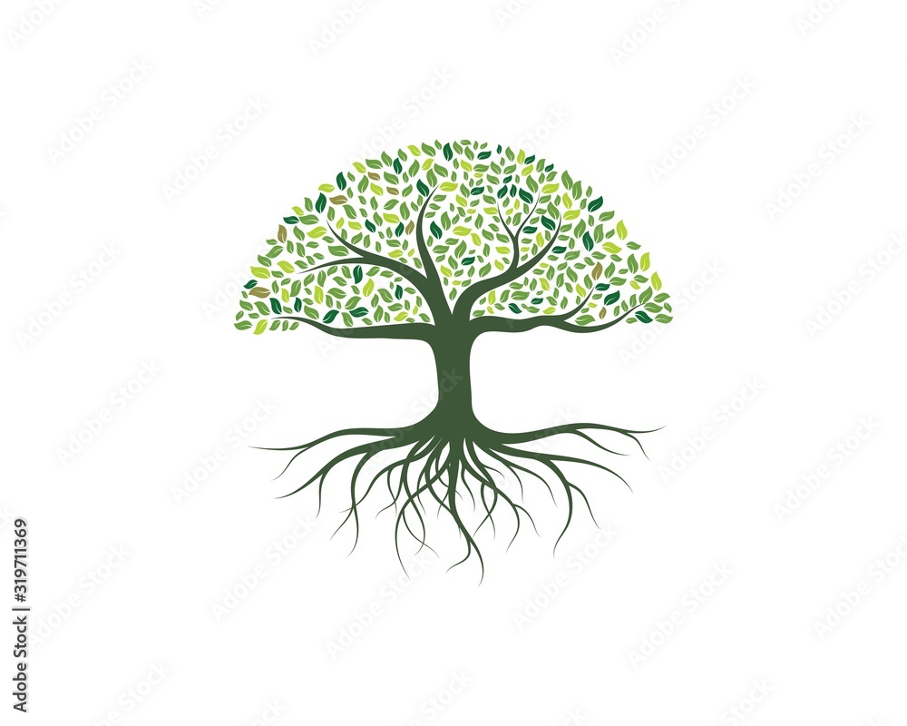 Obraz premium Tree icon logo template vector