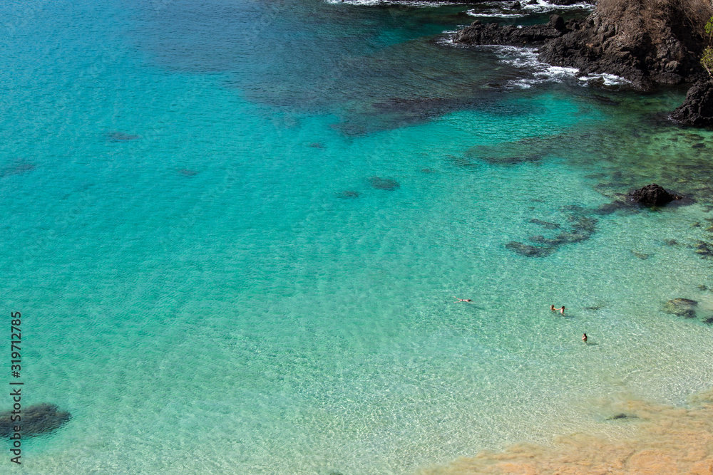 Fototapeta premium View of the paradisiacal Sancho beach in Fernando de Noronha
