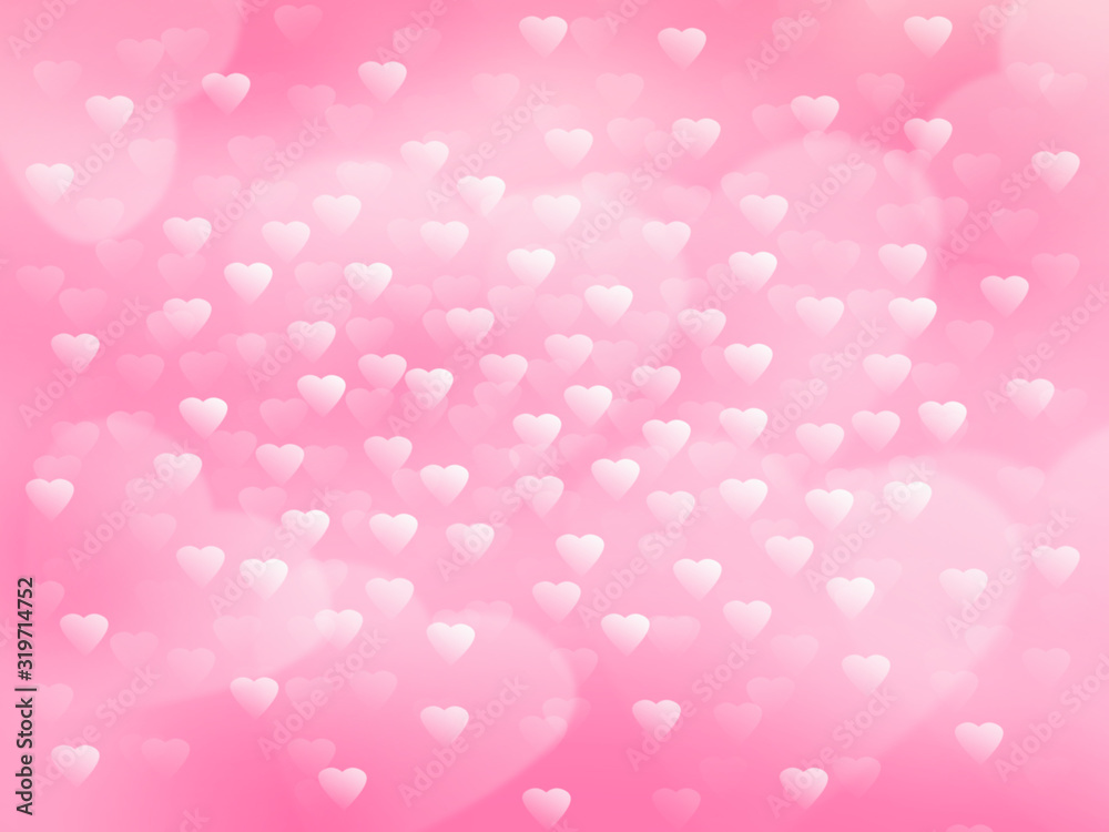 Abstract pink heart background for valentine.