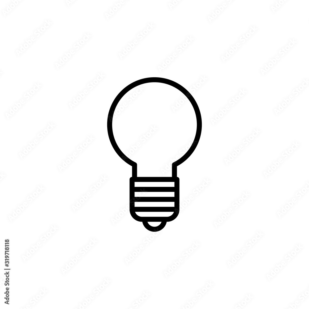 Light Bulb Icon for Creative Idea Symbol Light Bulb Icon for Creative Idea Symbol