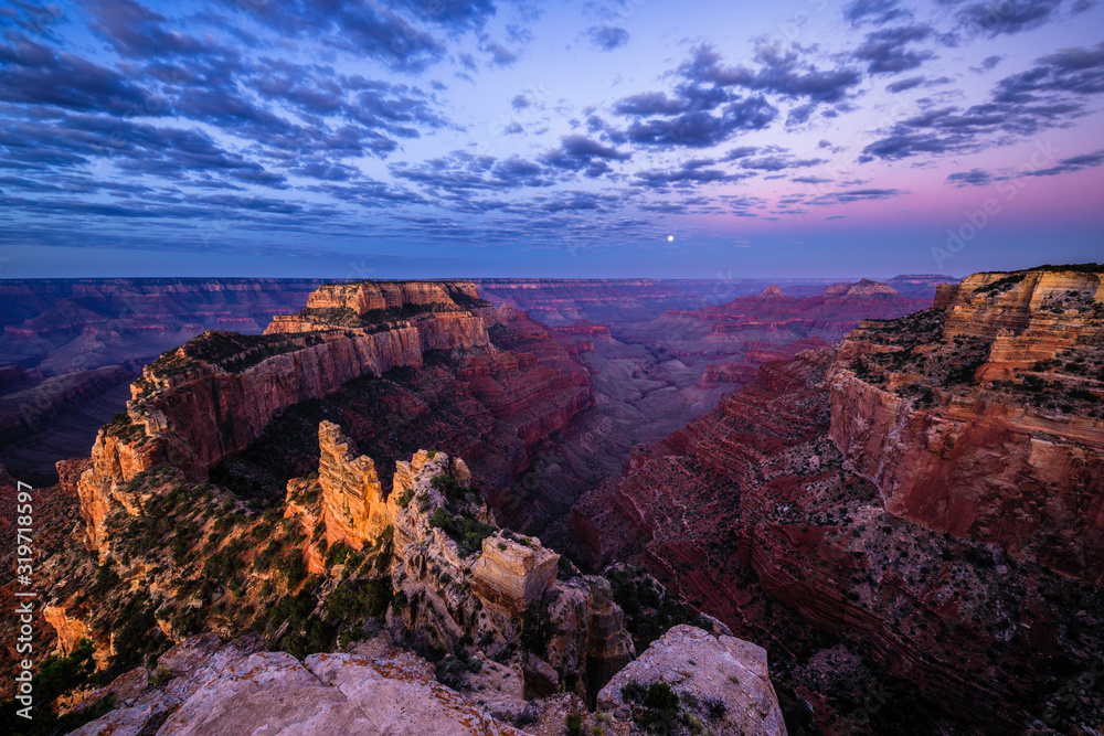 Moonrise Over Grand Canyon