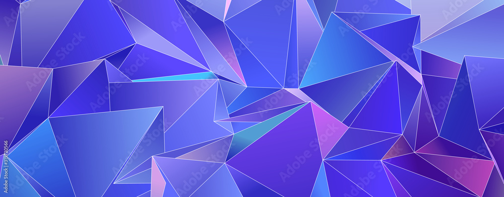 Fototapeta premium Triangular 3d, modern background
