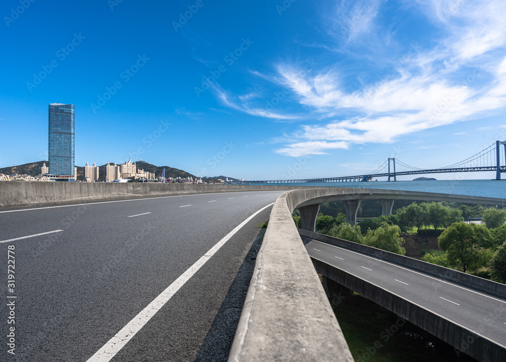 Obraz premium road in city