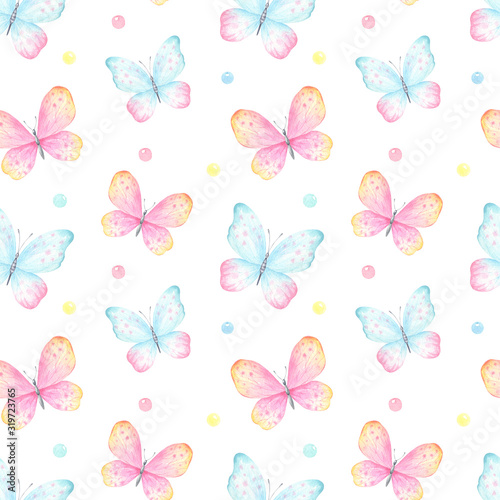 Cute Watercolor Butterfly Pattern