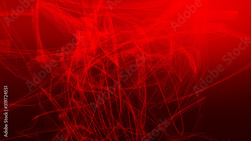 The network error red wave dark background. Abstract technology big data digital background. 3d rendering.