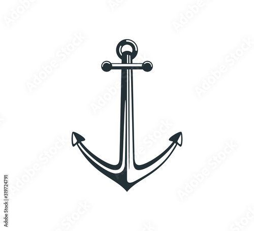 ship anchor vector graphic design for logo and illustration
