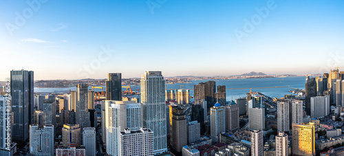 city skyline in dalian china