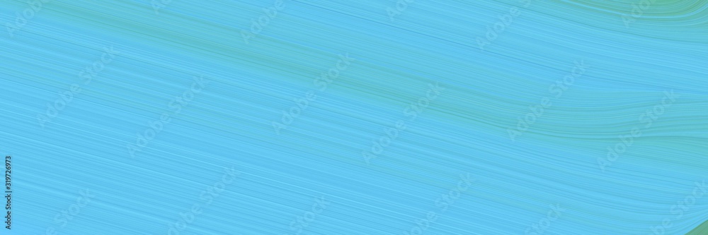 decorative header with sky blue, medium aqua marine and light sky blue colors. dynamic curved lines with fluid flowing waves and curves