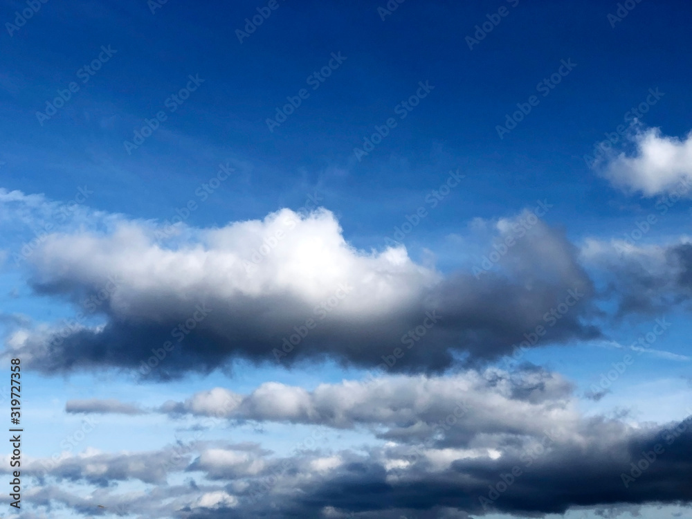 blue sky with white clouds. Beautiful sky. copy space