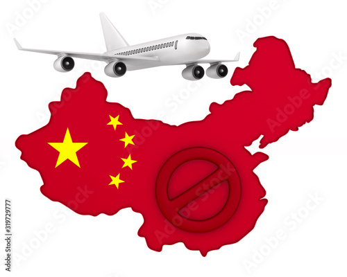Map china on white backgrou...