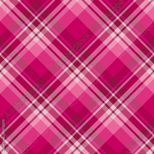 Seamless pattern in stylish bright berry pink colors for plaid, fabric, textile, clothes, tablecloth and other things. Vector image. 2